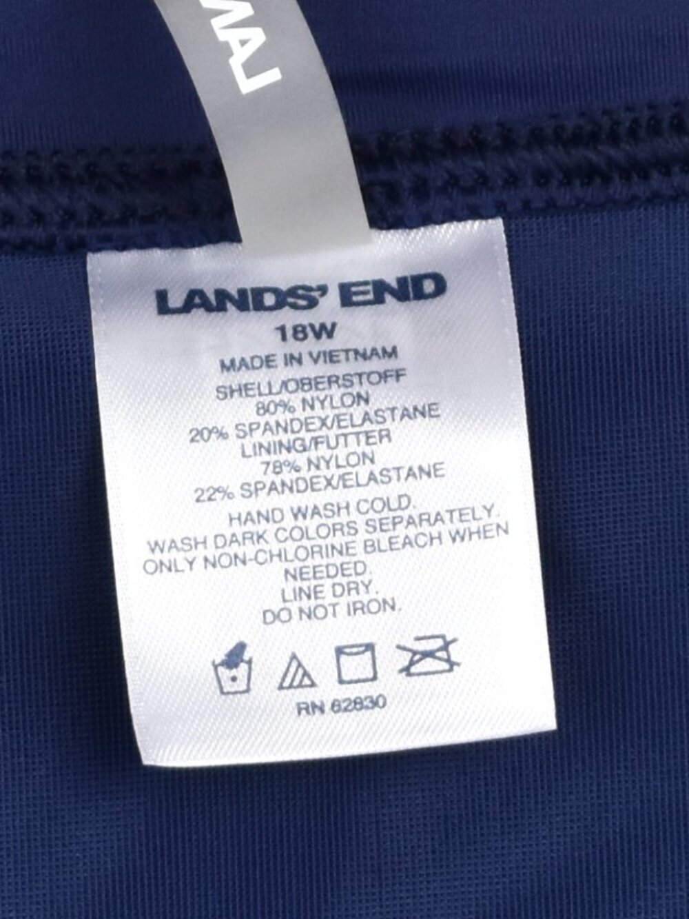 Lands' End Stripe Tankini Swim Skirt Set - 18W - Picture 8 of 9